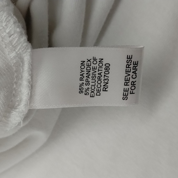 Cato Est 1946 white very hi-low white crochet bottom blouse size XL - Picture 6 of 7